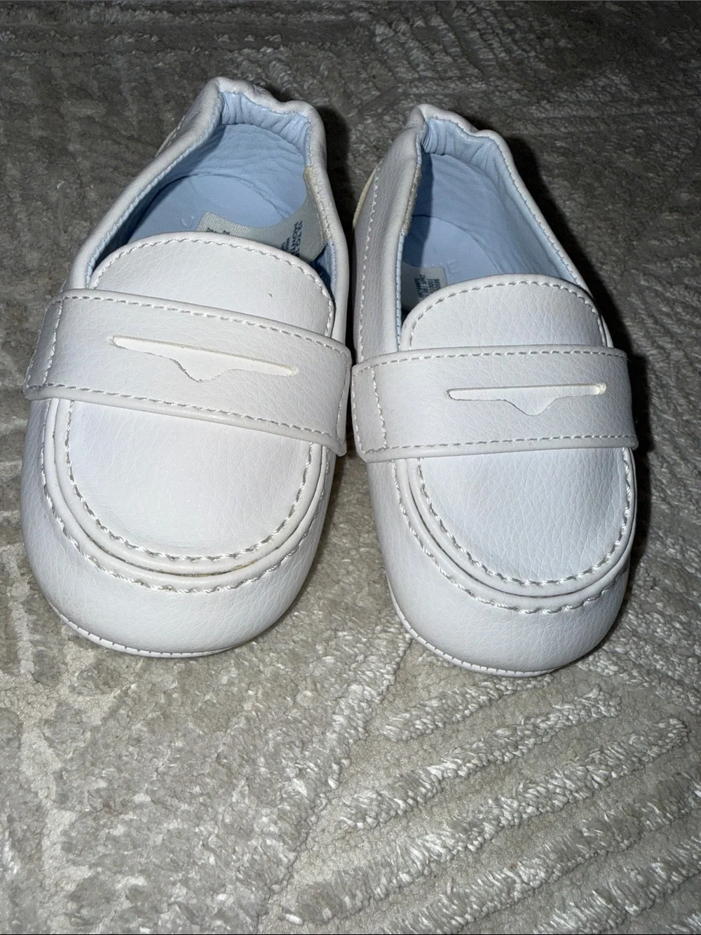 Janie and Jack White Kids Slip-On Dress Loafers